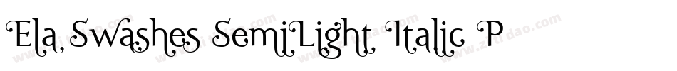 Ela Swashes SemiLight Italic PDF字体转换